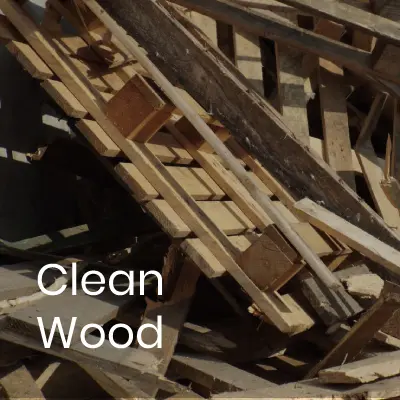 Clean wood material